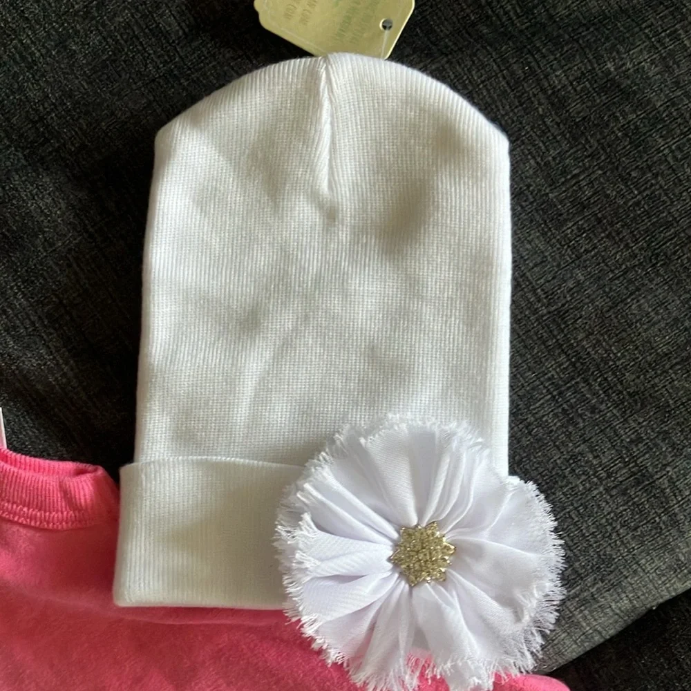 Little Mish 2 Piece Baby Swing Diaper Set, Checkered Star Size 3M AND White Hat - Picture 8 of 9